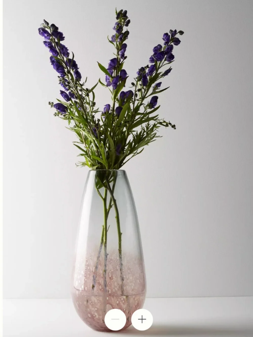 NWT Anthropologie Home Large Carmen Handpainted Glass Vase 14.75